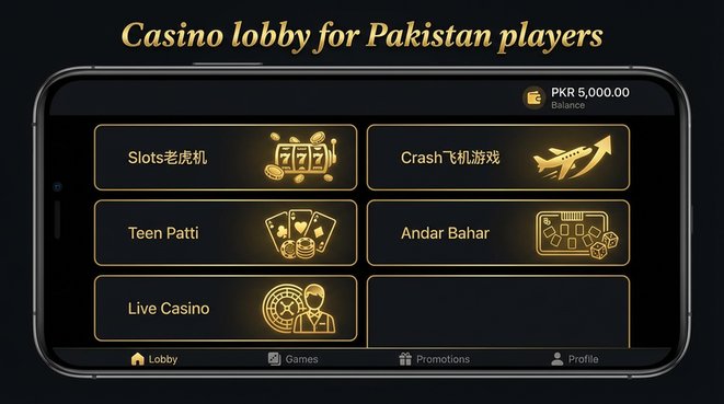 Lobby view of pk68 for Pakistan users - 4